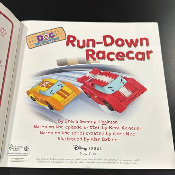Doc McStuffins: Run-Down Racecar - Softcover Children’s Book - Picture 4 of 6